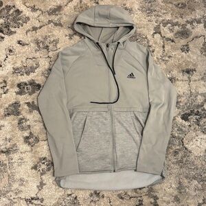 Adidas Light Gray Hooded Jacket